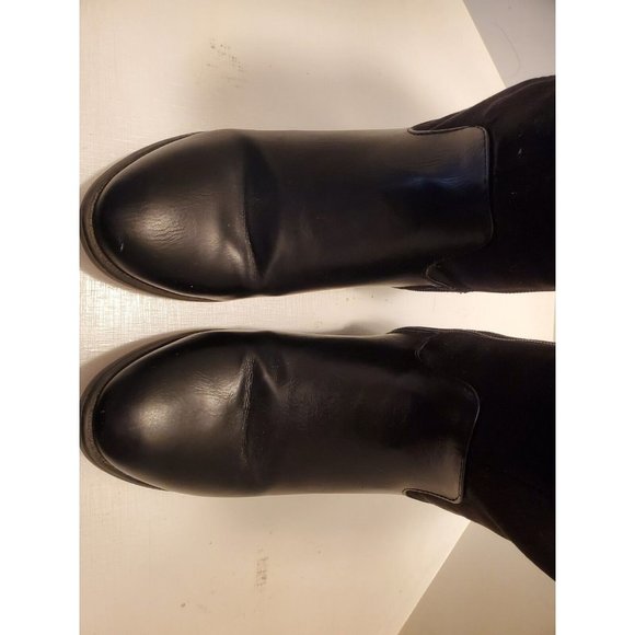 𝅺Rampage Women's Ianna Side-Zip Casual Tall Riding Boots Black Leather Size 8M - Picture 3 of 7